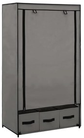 Armadio grigio 87x49x159 cm in tessuto