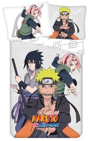 Set copripiumino e federa da bambini in cotone per letto singolo 140x200 cm Naruto – Jerry Fabrics