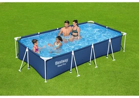 Piscina fuori terra tubolare BESTWAY Steel Pro blu L int 4.0 x 2.11 m