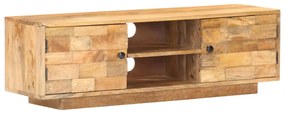 Mobile Porta Tv 116x30x35 Cm İn Legno Massello Di Mango /