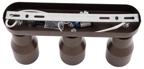 Faretto da soffitto rotondo bronzo scuro GU10 50mm 3 luci - Stanley