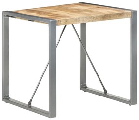 Tavolo da Pranzo 80x80x75 cm in Legno di Mango Grezzo