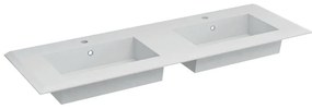 Lavabo a incasso rettangolare Bellagio L 141 x H 14 x P 46 cm in ceramica bianco