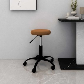 Sedia Girevole Da Ufficio Marrone İn Velluto /