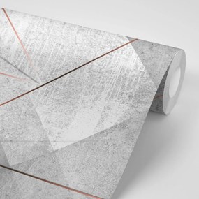 Carta da parati – Prospettiva triangolare grigia