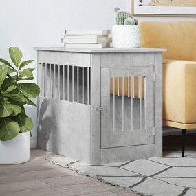 Gabbia Cani Arredamento Grigio Cemento 55x80x68cm Multistrato /