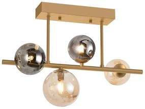 Zuma Line MX5918-4-EGN - Lampadario a sospensione con supporto rigido VILLA 4xG9/3,5W/230V oro