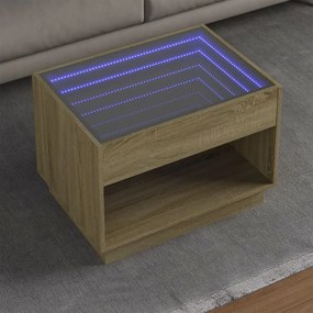 Tavolino Da Salotto Con Led Infinity Rovere Sonoma 70x50x50 Cm /