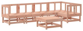 Set salotto da giardino 6 pz in legno massello di douglas