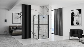 Cabina doccia Rea Molier Black Double 80x100