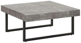 Tavolino da caffè grigio e nero 75 x 75 cm DELUZ Beliani