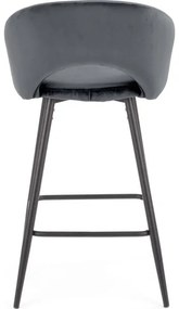 Sgabello 89x49 cm grigio/nero