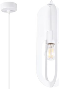 Sollux SL.1360 - Lampadario a sospensione con filo NICUS 1xE27/15W/230V bianco