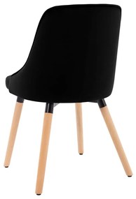 323058 vidaXL Dining Chairs 2 pcs Black Velvet