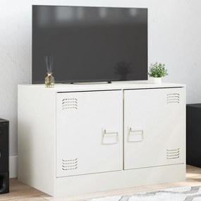 Mobile Porta Tv Bianco 67x39x44 Cm İn Acciaio /