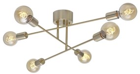 Cottex P7216BM - Lampadario a plafone BATON 6xE27/60W/230V ottone