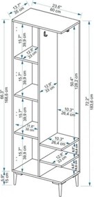 Mobile Ingresso Cappottiera 60 Cm Con Anta Laterale Freia Rovere E Bianco