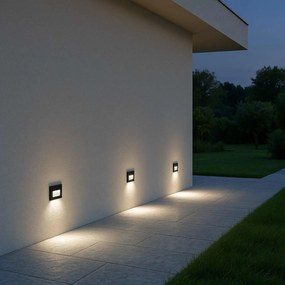 Segnapasso LED per Scatola 503 3.5W IP65 - Luce Asimmetrica Colore Bianco Caldo 2.700K