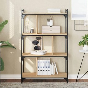 Libreria Rovere Sonoma 4 Ripiani 76x32x123 Cm Legno Multistrato /