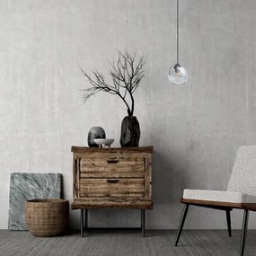 Lampadario a sospensione con filo LATIL 1xE27/60W/230V nero