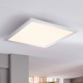 Pannello LED Lindby Livel, set di 2, 4.000 K, 40 x 40 cm, argento