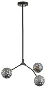 Lampadario a sospensione con supporto rigido 3xG9/15W/230V grigio