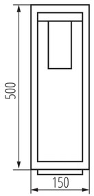 Kanlux 34984 - Lampada da esterno VIMO 1xE27/15W/230V 50 cm IP44 nero