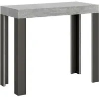 Consolle Allungabile 90-300x40x77 cm in Nobilitato Grigio