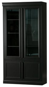 Vetrina nera in pino massiccio 110x215x44 cm Organize – WOOOD