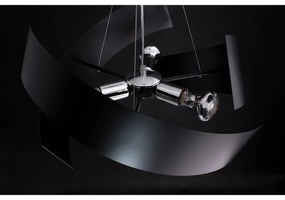 Sospensione Moderna 1 Luce Izanagi In Fasce Di Acciaio Nero