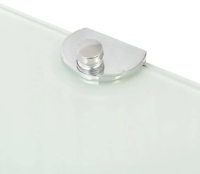 Scaffale angolare con supporto in cristallo vetro chiaro 25x25 cm
