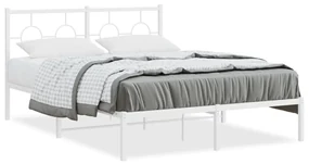 Giroletto Con Testiera Metallo Bianco 140x190 Cm /