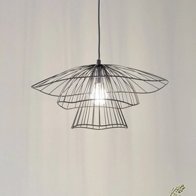 Opviq Lampada a sospensione Tel 6504, nera, ferro, Ø 50 cm