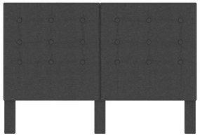 Testiera letto trapuntata grigio scuro in tessuto 140x200 cm