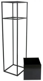 Portafiori 90x24 cm nero