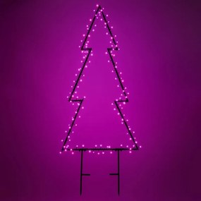 Albero luminoso 140 lampadine led multicolore L 1.3 m x H 140 cm