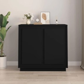 Credenza nera 80x34x75 cm in legno multistrato