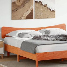 Testiera Marrone Cera 180 Cm İn Legno Massello Di Pino /