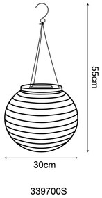 Globo 339700S - LED Lampada solare a sospensione LED/0,5W/3V IP44 beige