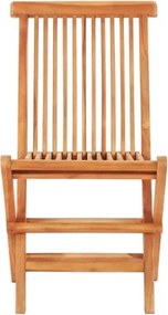 Set da Bistrot 3 pz con Cuscini Verdi in Legno Massello di Teak