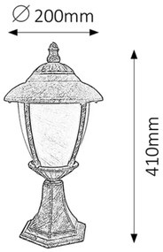 Rabalux 8478 - Lampada da esterno MADRID 1xE27/60W/230V