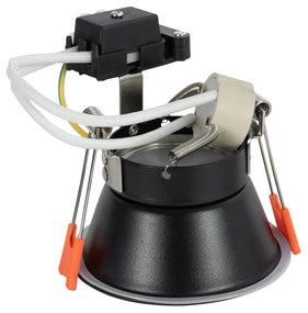 Faretto da incasso smart nero IP44 incl. Wifi GU10 50mm - Dept