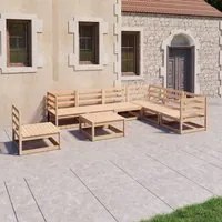 Set Divani da Giardino 8 pz in Legno Massello di Pino 3075769