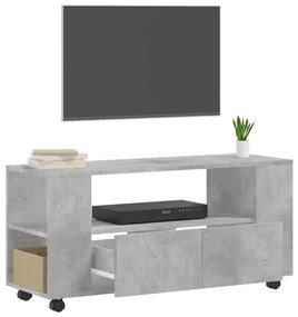 Mobile porta tv grigio cemento 102x34,5x43cm legno multistrato