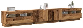 Mobile Porta Tv Con Led Legno Antico 260x35x40 Cm Truciolato /