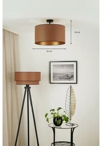 Brilagi - Lampadario OREGON ROLLER VEGE 1xE27/15W/230V Ø45 cm marrone