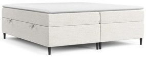 Letto boxspring crema con contenitore 140x200 cm Araya - Maison de Rêve