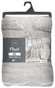 Coperta beige in micropile 180x220 cm Lynx – douceur d'intérieur