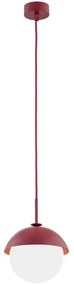 Argon 8296 - Lampadario a sospensione con filo CAPPELLO 1xE27/15W/230V rosso