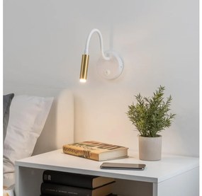 Brilagi - Lampada da parete flessibile dimmerabile a LED MAYA 1xG9/4W/230V bianco/oro